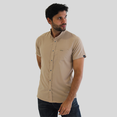 CAMISA SEDA FRIA CAMEL