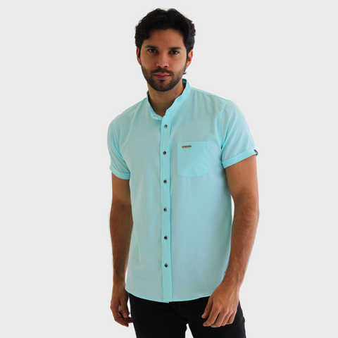 CAMISA SEDA FRIA VERDE AGUA