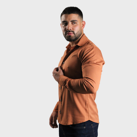 CAMISA MANGA LARGA CAMEL INTENSO
