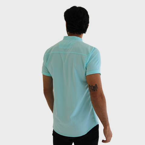 CAMISA SEDA FRIA VERDE AGUA