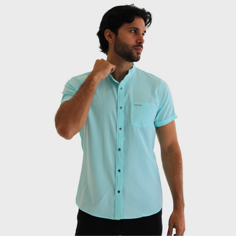 CAMISA SEDA FRIA VERDE AGUA