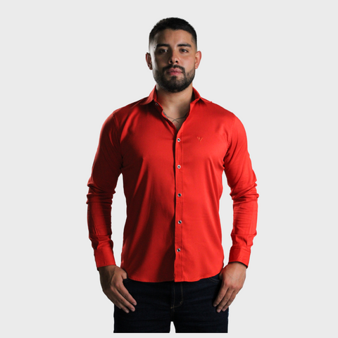 CAMISA MANGA LARGA NARANJA