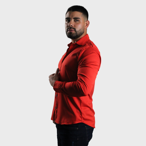 CAMISA MANGA LARGA NARANJA