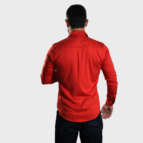 CAMISA MANGA LARGA NARANJA