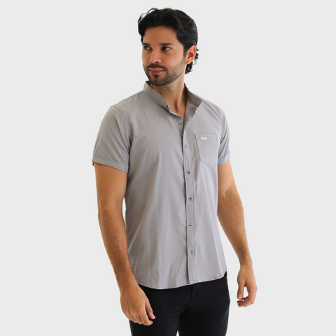 CAMISA SEDA FRIA GRIS