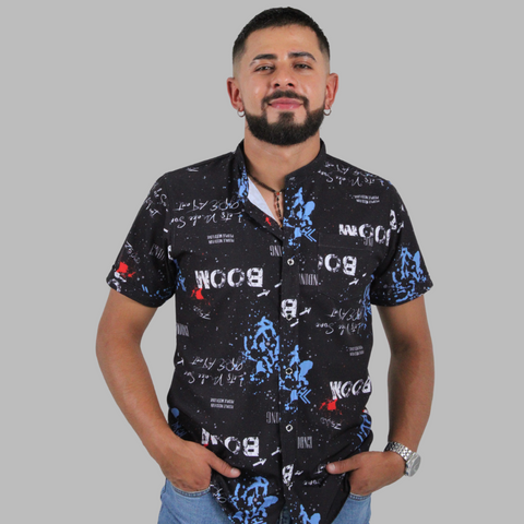 CAMISA MANGA CORTA BOOM NOCTURNO