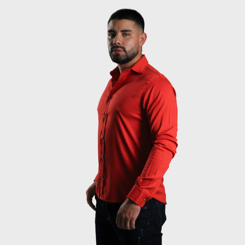 CAMISA MANGA LARGA NARANJA