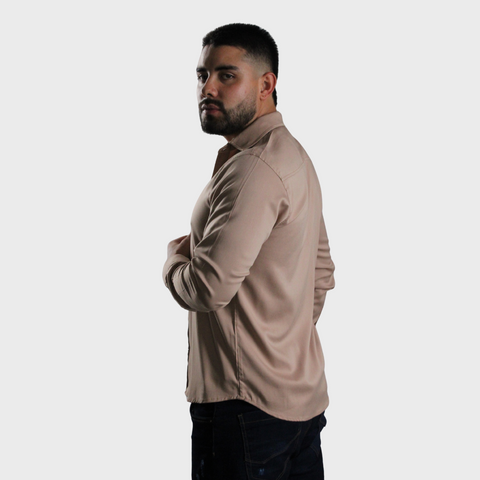CAMISA MANGA LARGA BEIGE