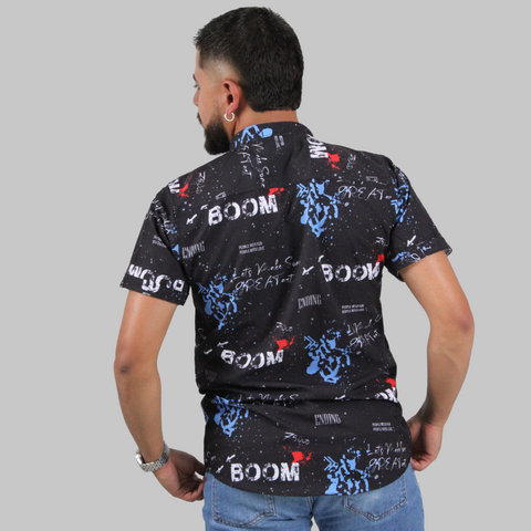 CAMISA MANGA CORTA BOOM NOCTURNO