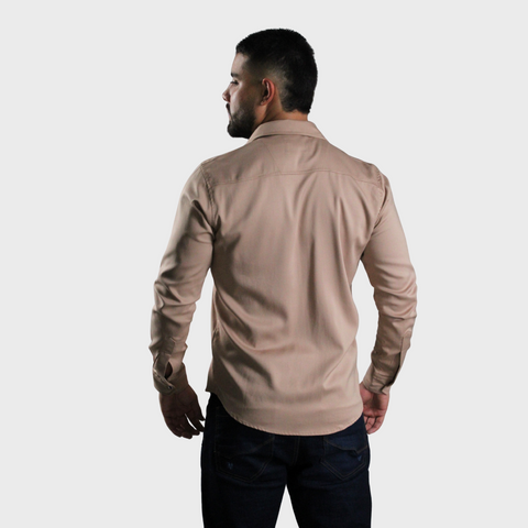 CAMISA MANGA LARGA BEIGE