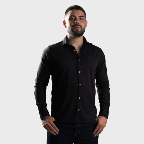 CAMISA MANGA LARGA NEGRO