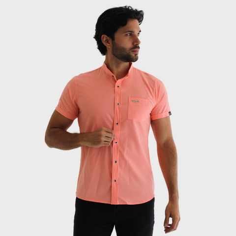 CAMISA SEDA FRIA SALMON