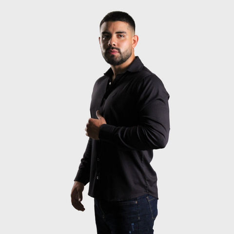 CAMISA MANGA LARGA NEGRO