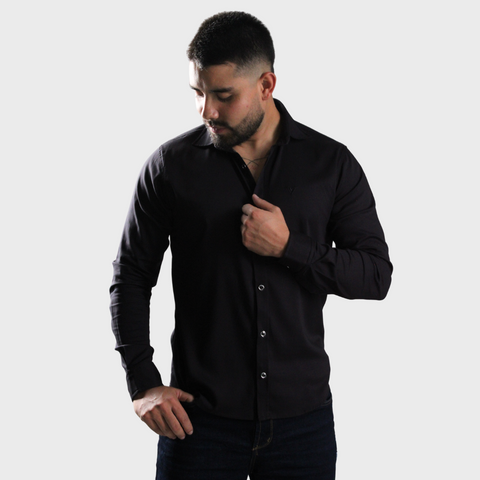 CAMISA MANGA LARGA NEGRO