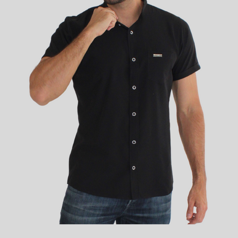 CAMISA SEDA FRIA NEGRO