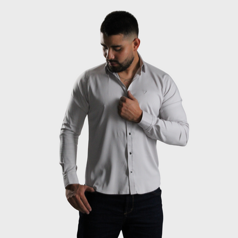 CAMISA MANGA LARGA GRIS
