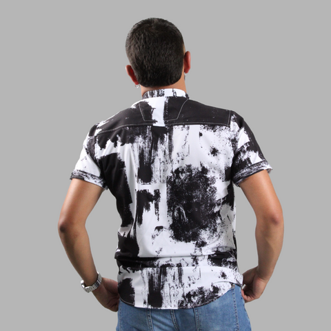 CAMISA SEDA FRIA EFECTO TINTA