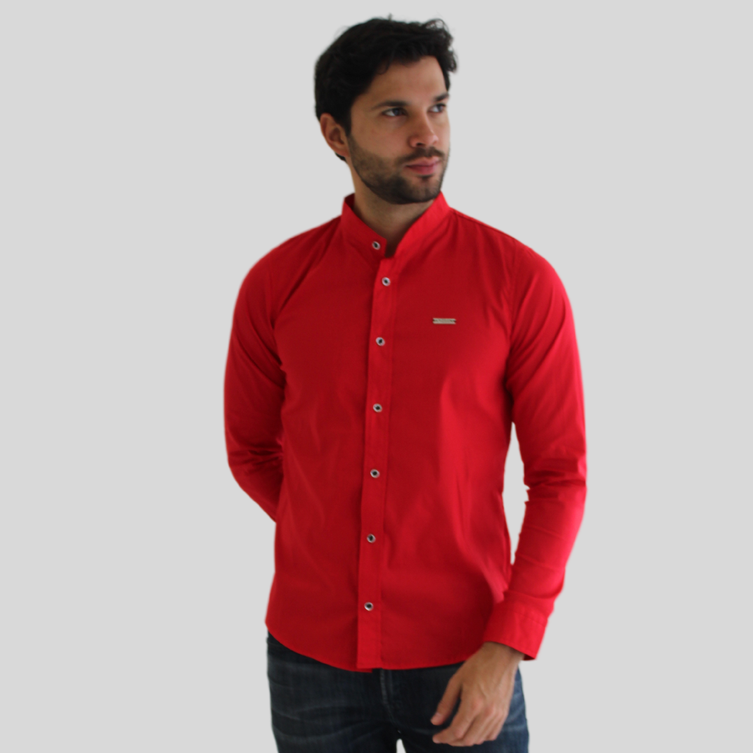 CAMISA MANGA LARGA ROJO