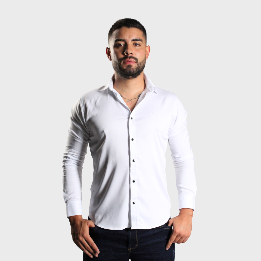 CAMISA MANGA LARGA BLANCO