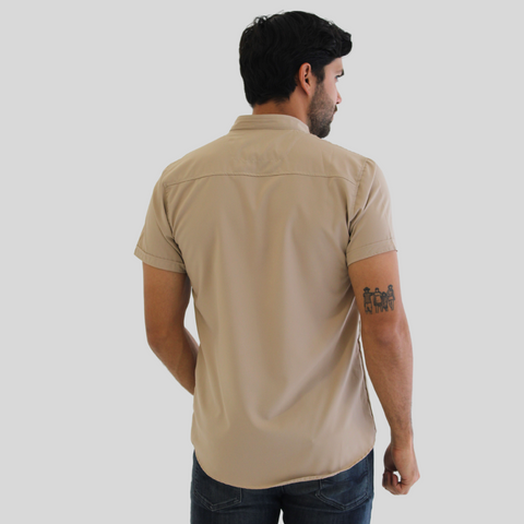 CAMISA SEDA FRIA CAMEL